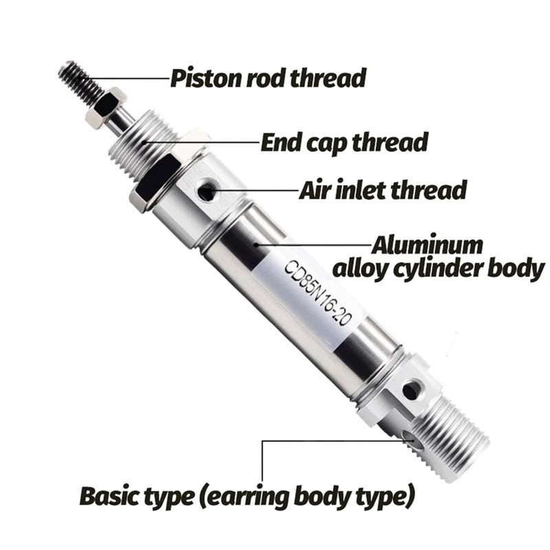 CD85N Series Air Cylinder Standard Double Acting Single Rod Stroke 60mm Size CD85N16 - Image 3